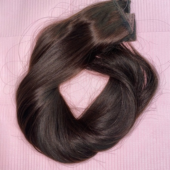Dark Brown #4 Clip In Hair Extensions 7 pieces - Picture 1 of 3